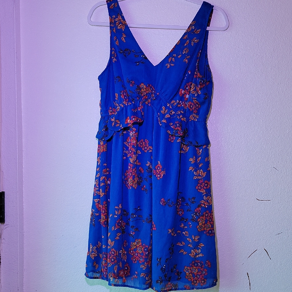 Signature Studio Blue Floral Mini Dress